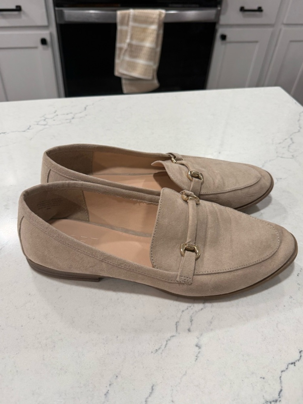 LOFT Beige Textile Loafer Flats Women's Size 9M